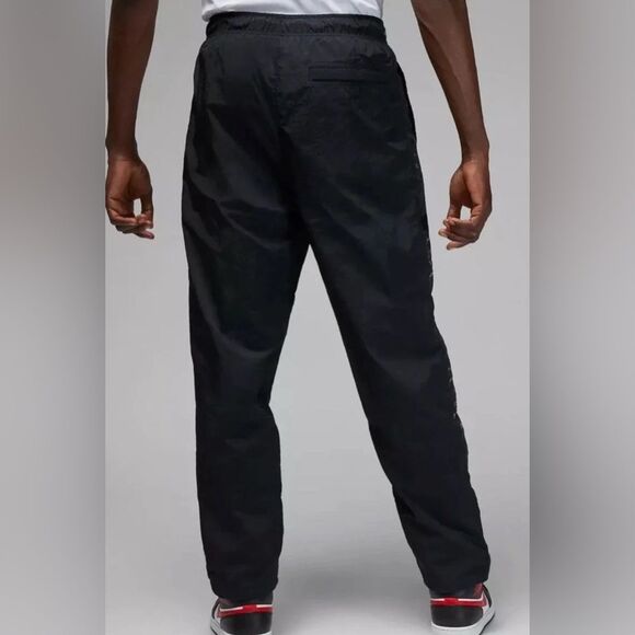 Jordan Flight Black Nylon Windbreaker Track Pants Joggers Size S Logo Detail - Picture 2 of 12